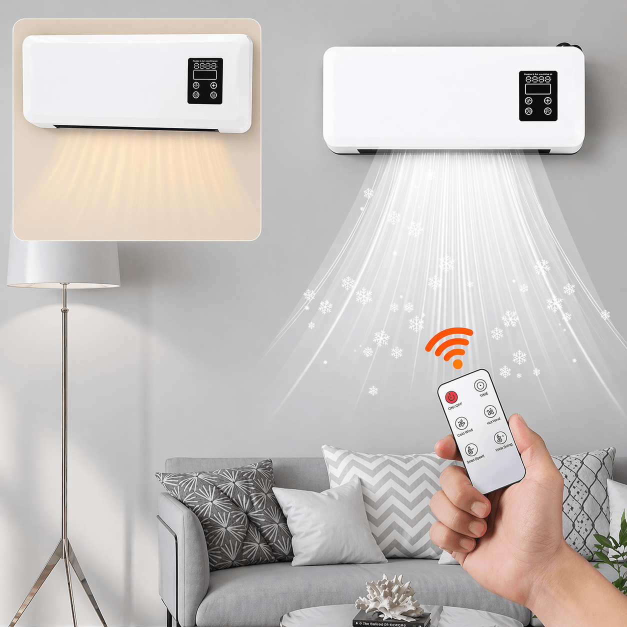 ClimaTec - Mini Aire Acondicionado 2 en 1