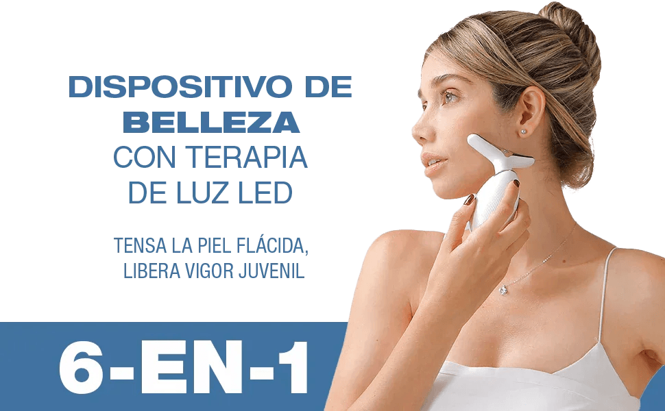 Kit Facial LED 💎 - LumiSkin Pro + Masajeador Lifting LED - Tienda Garden