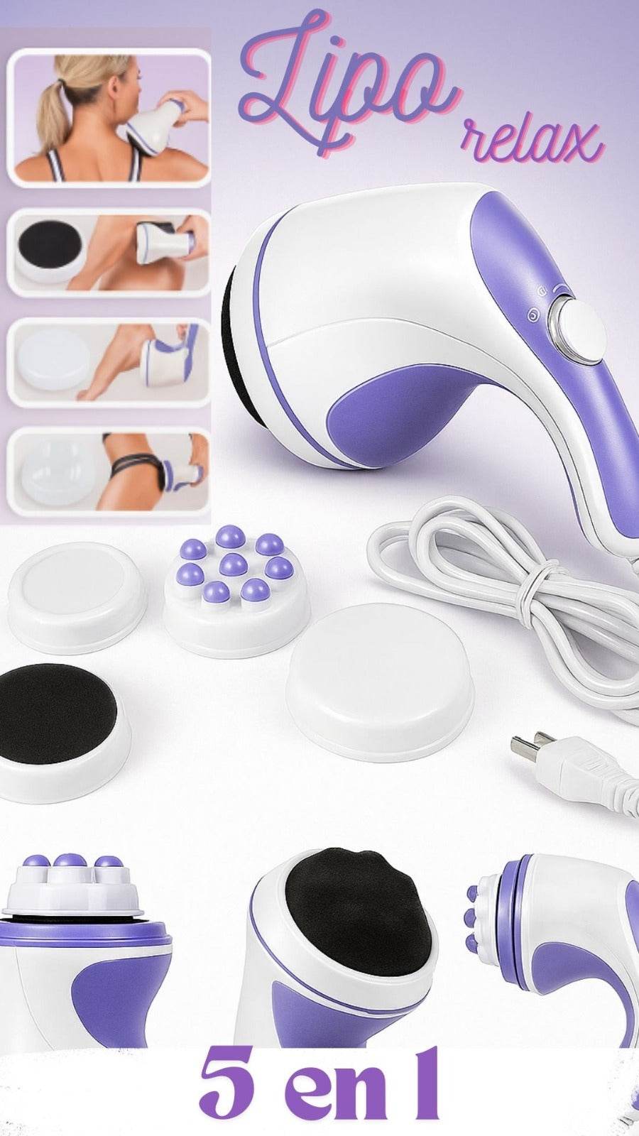 Lipo Relax 5-en-1 - Masajeador Corporal Reductor de Medidas - Tienda Garden