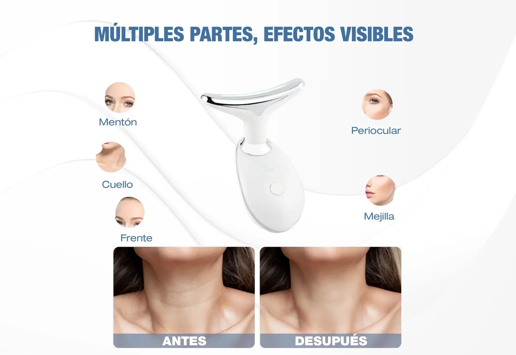 Kit Facial LED 💎 - LumiSkin Pro + Masajeador Lifting LED - Tienda Garden