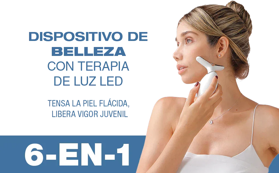 Kit Facial LED 💎 - LumiSkin Pro + Masajeador Lifting LED - Tienda Garden