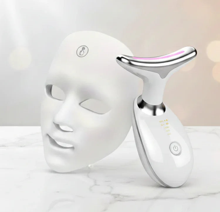 Kit Facial LED 💎 - LumiSkin Pro + Masajeador Lifting LED - Tienda Garden